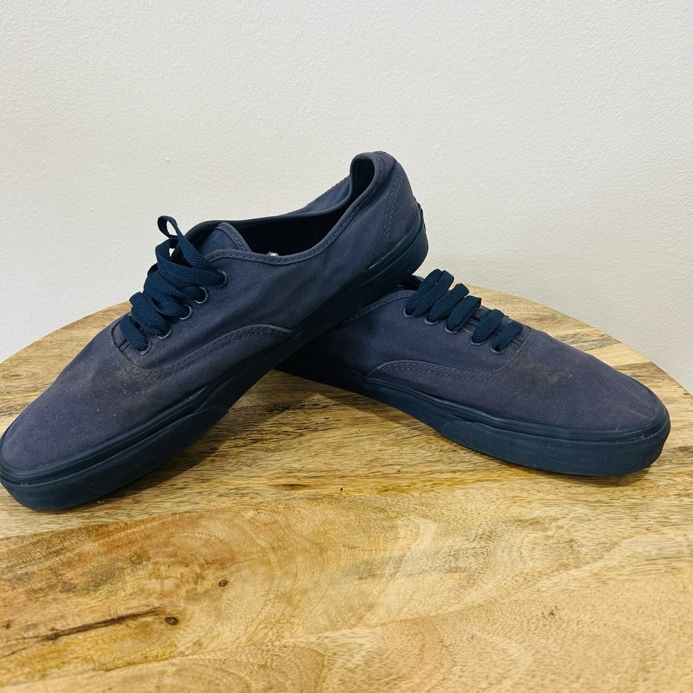 Vans Authentic Navy Blue Canvas Skate Shoes Sneakers Men's 12 Dog Town